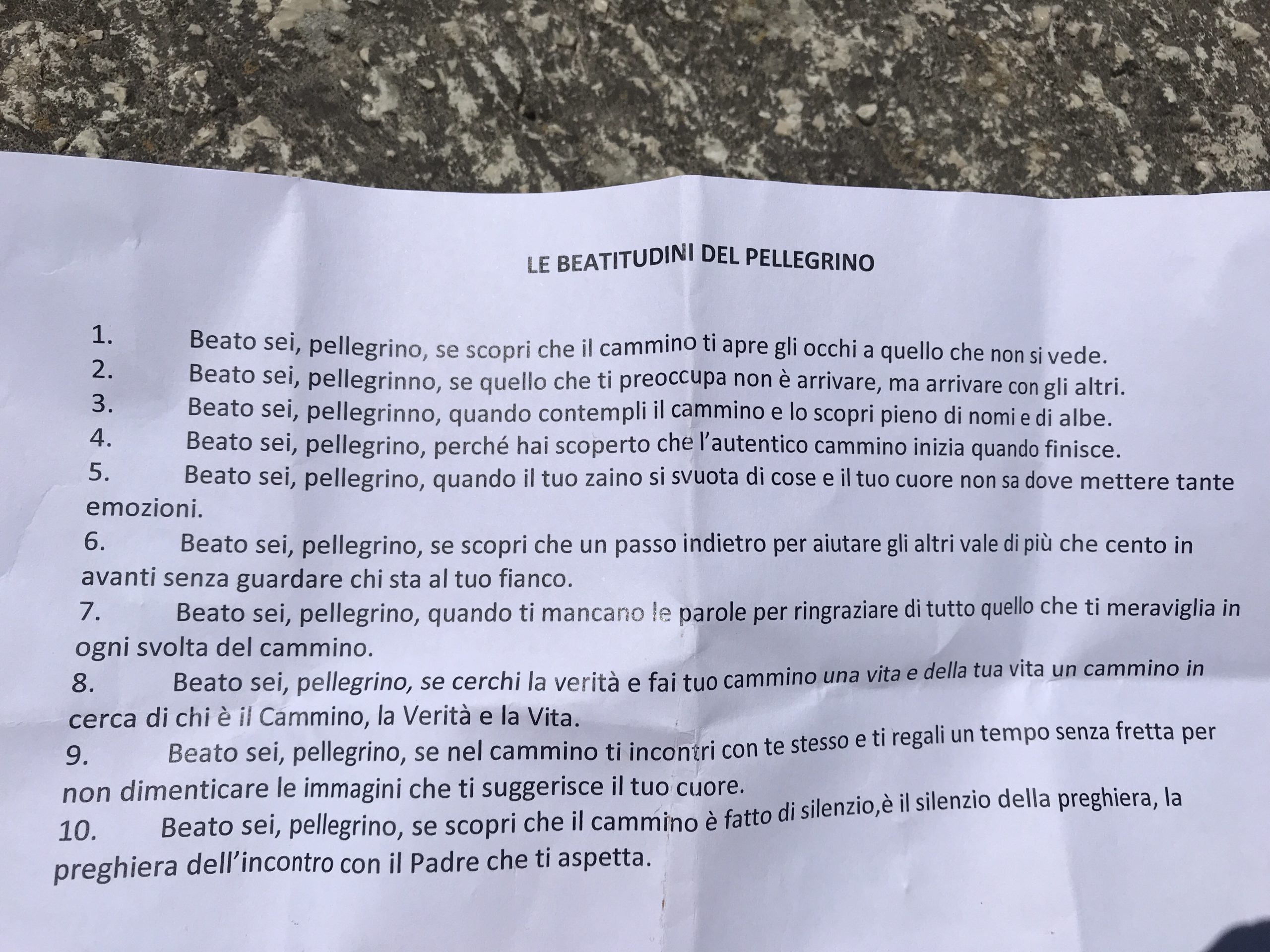 La benedizione del pellegrino