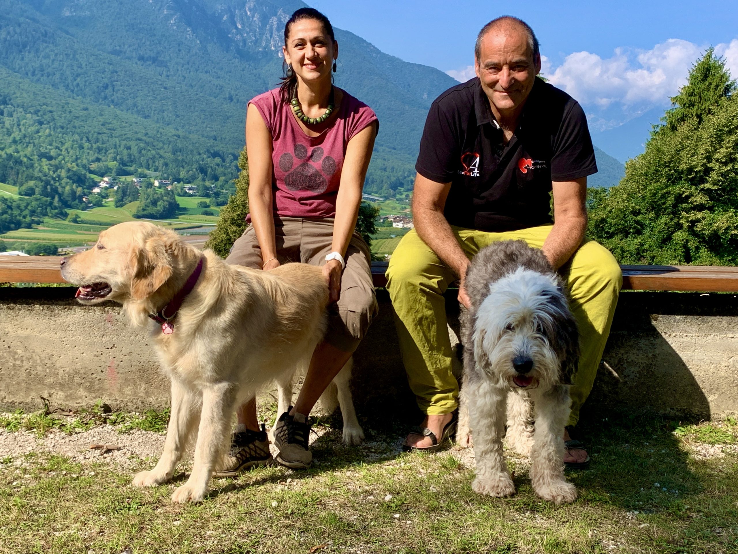 Damiano con Annalisa, Kumba e Babette